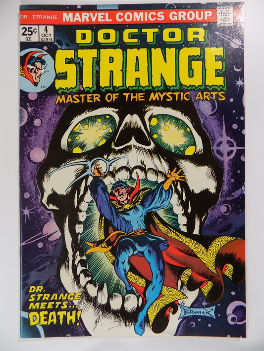 Doctor Strange #4 Marvel Comic October 1974 Very Fine+