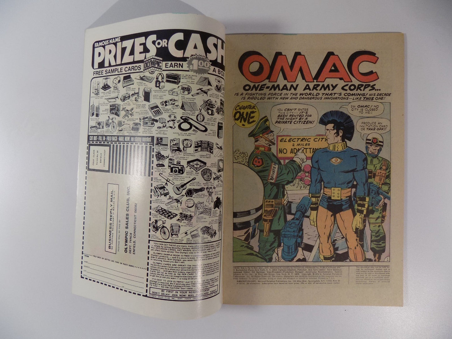 OMAC #2 DC Comic December 1974 Very Fine