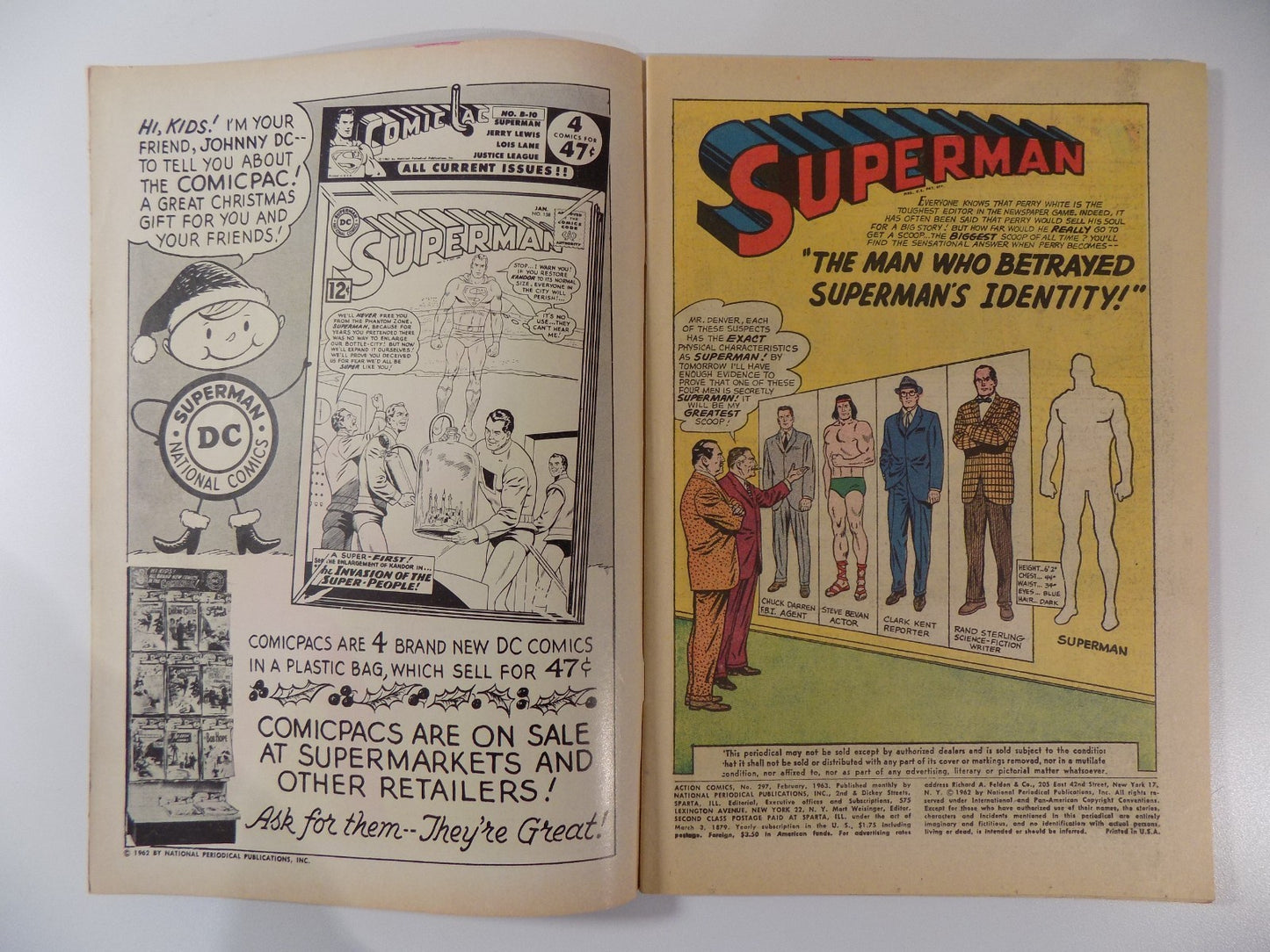 Action #297 DC Comic February 1963 Fine/Very Fine