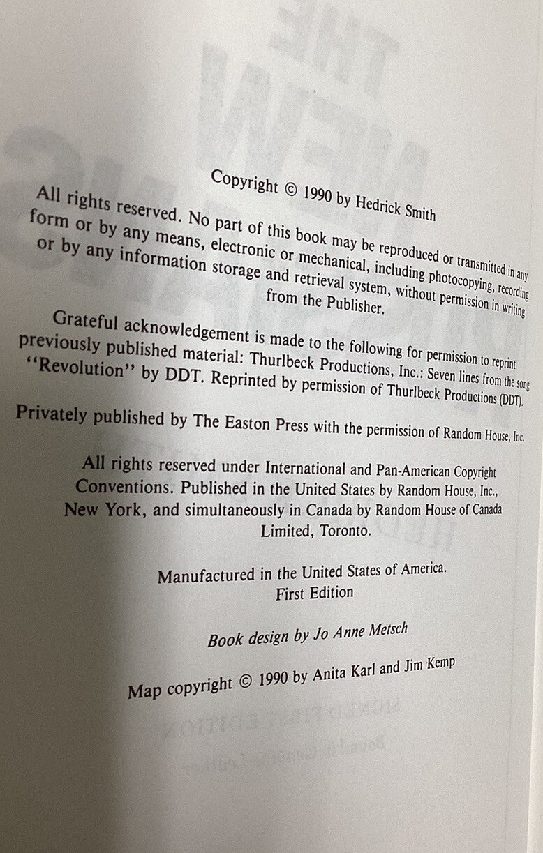 EASTON PRESS, Hedrick Smith :The New Russians, Signed First Edition Leather - JD