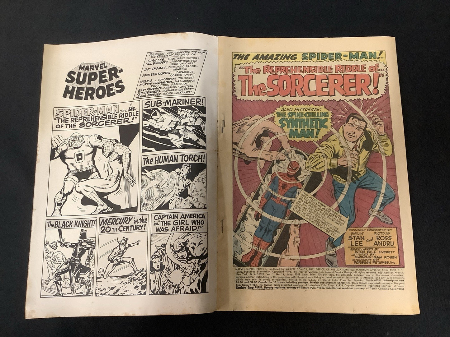 Marvel Super-Heroes #14 (Marvel Comics May 1968) VG/F (5.0) Solo Spidey!