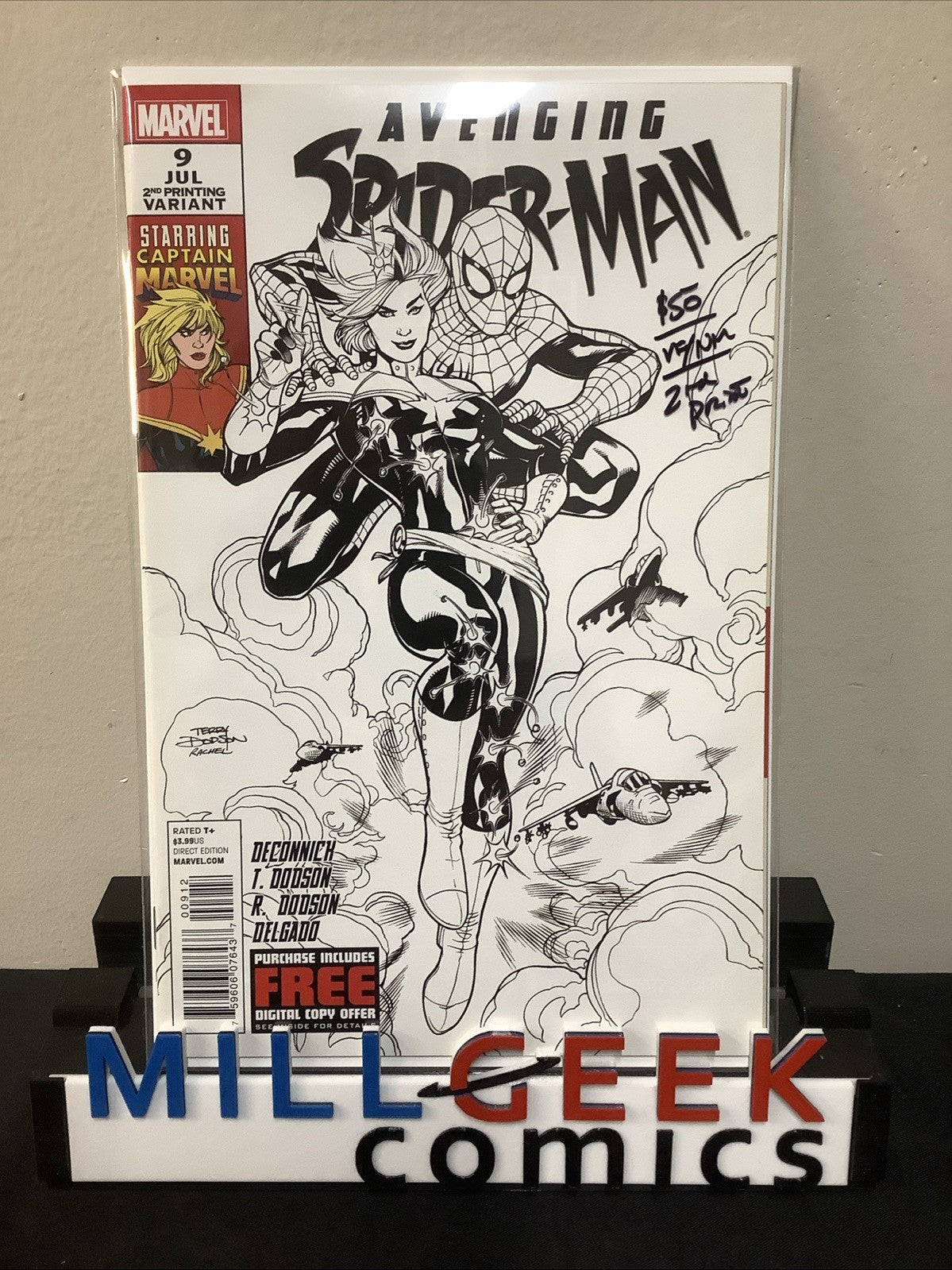 Avenging Spider-Man #9 (Marvel 2012) VF/NM (9.0) Dodson 2nd Print B&W Cover