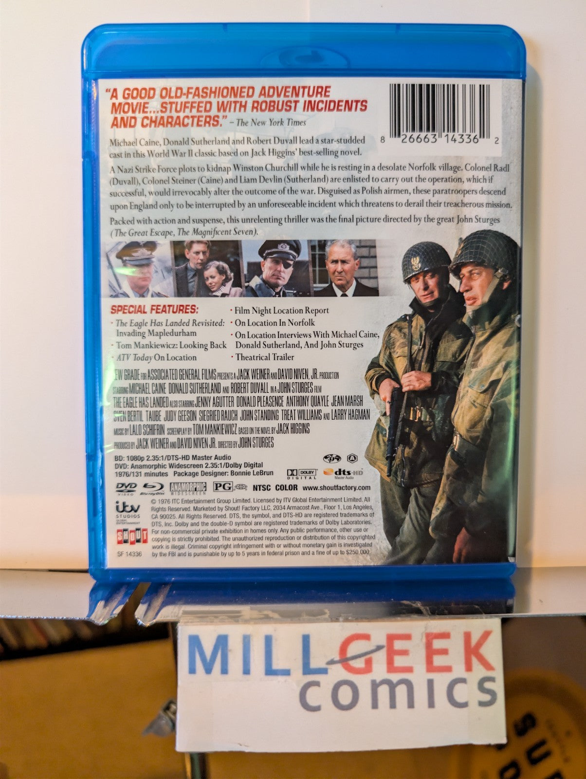 The Eagle Has Landed, Michael Caine & Donald Sutherland (Blu-ray) -JD