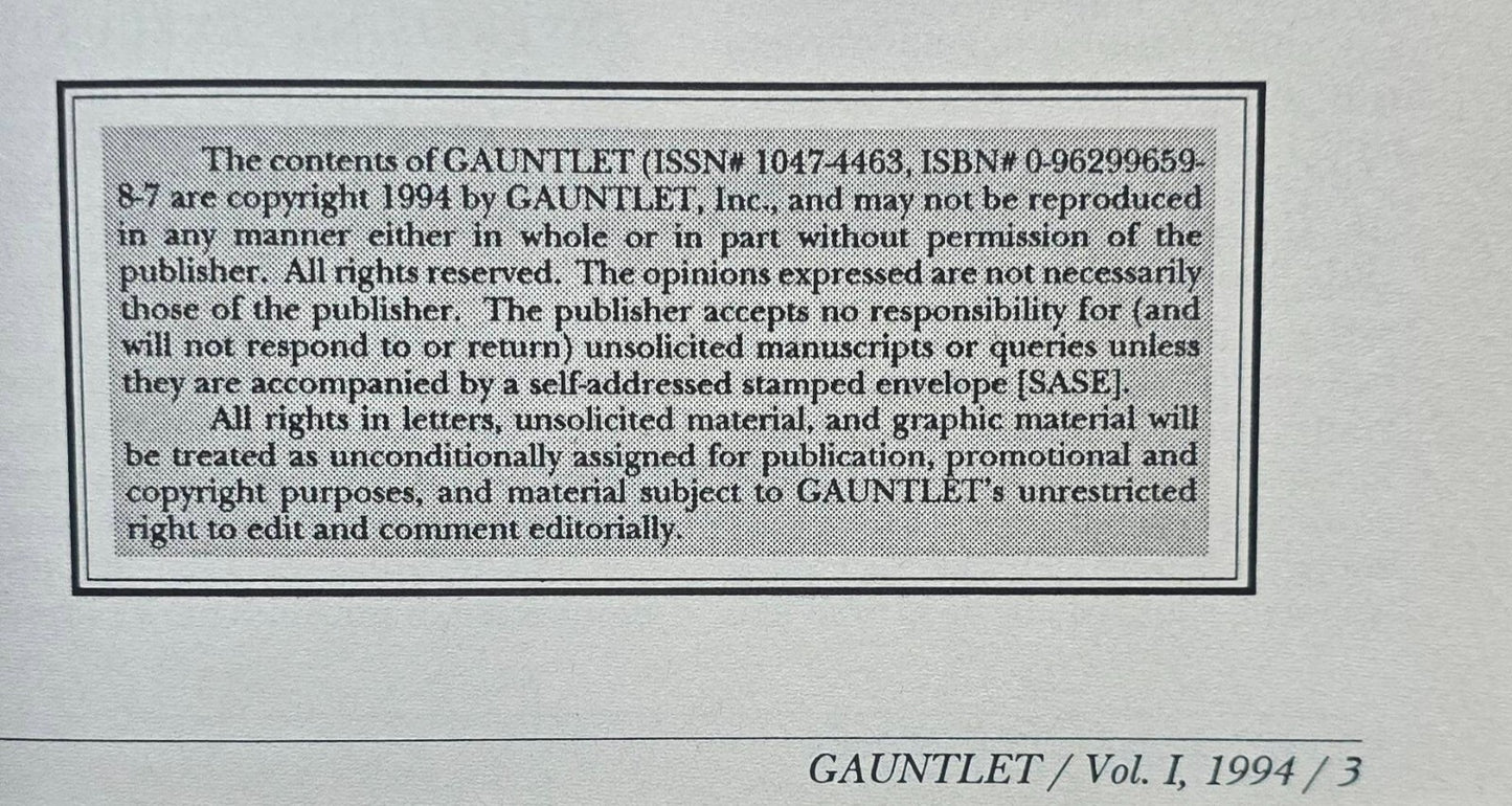 Gauntlet: Exploring The Limits Of Free Expression, Volumes 4-9 (1992-1994) JD