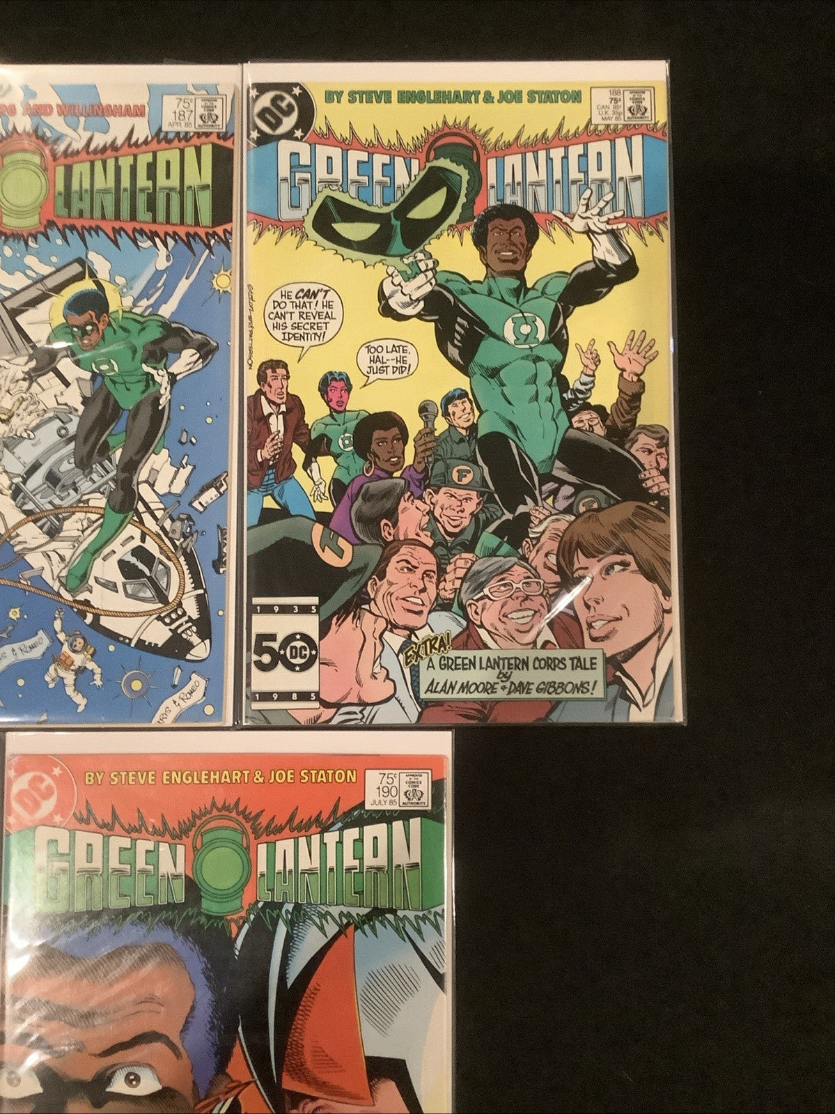 Green Lantern #186-190 Comic Lot, DC Comics, Len Wein, Dave Gibbons,1st App Mogo