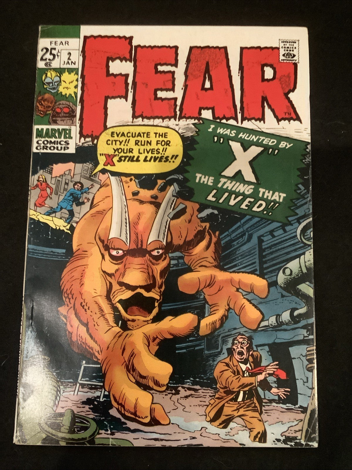Fear #2, F+ (6.5) Classic Marvel Monster, Jack Kirby Cover Art, 1971