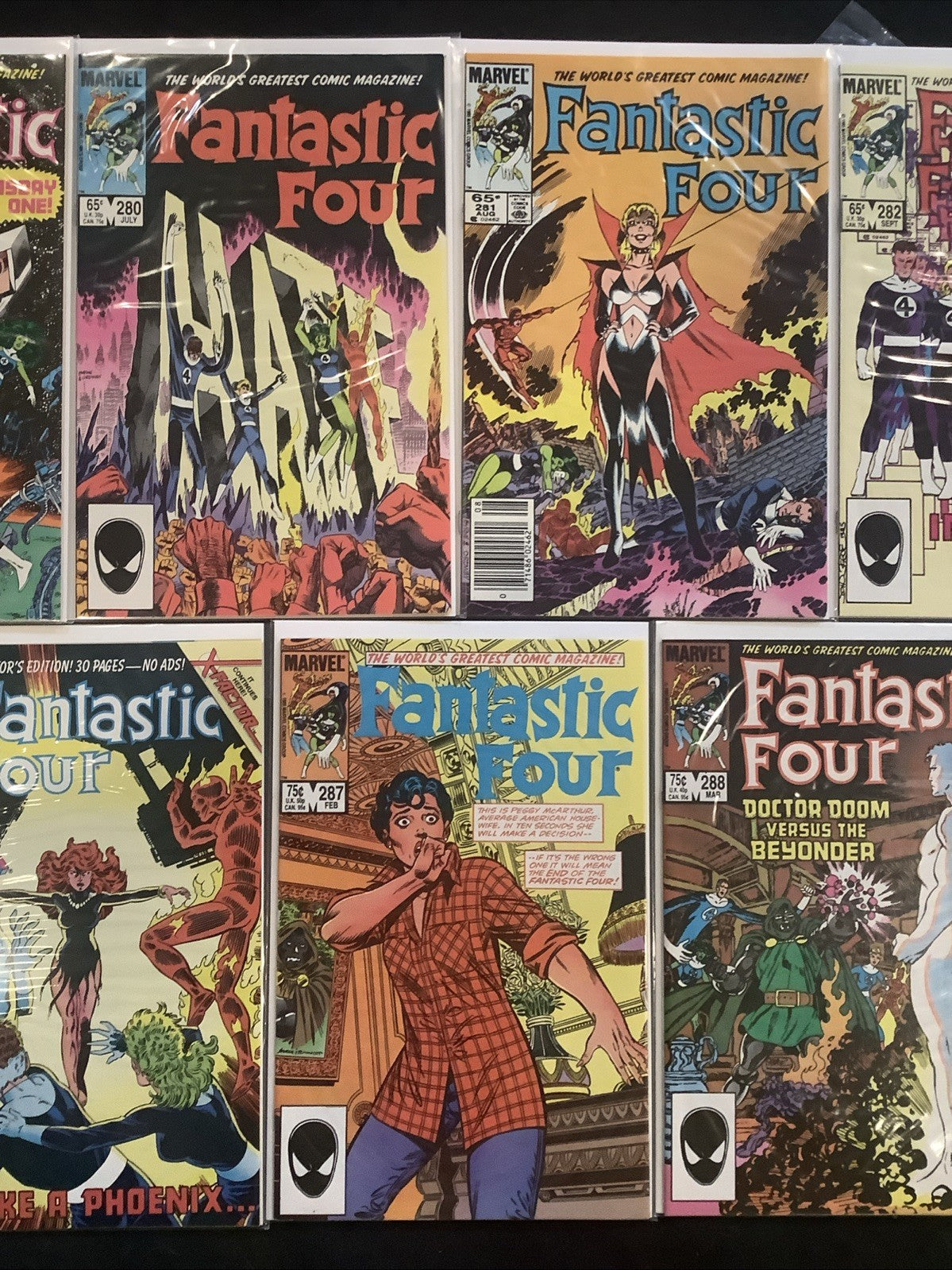 Fantastic Four #278-290 Comic Lot, Marvel, 1st Malice (Sue Storm) Origin Dr Doom