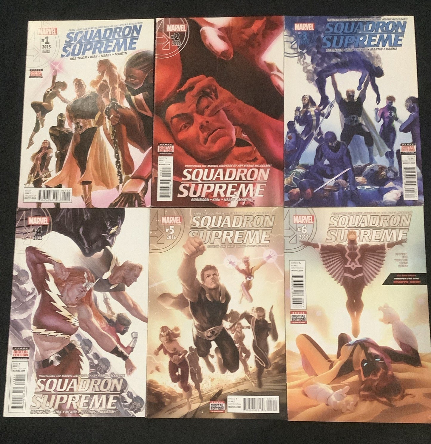 Squadron Supreme #1-6 Comic Lot, Marvel Comics, James Robinson/Leonard Kirk