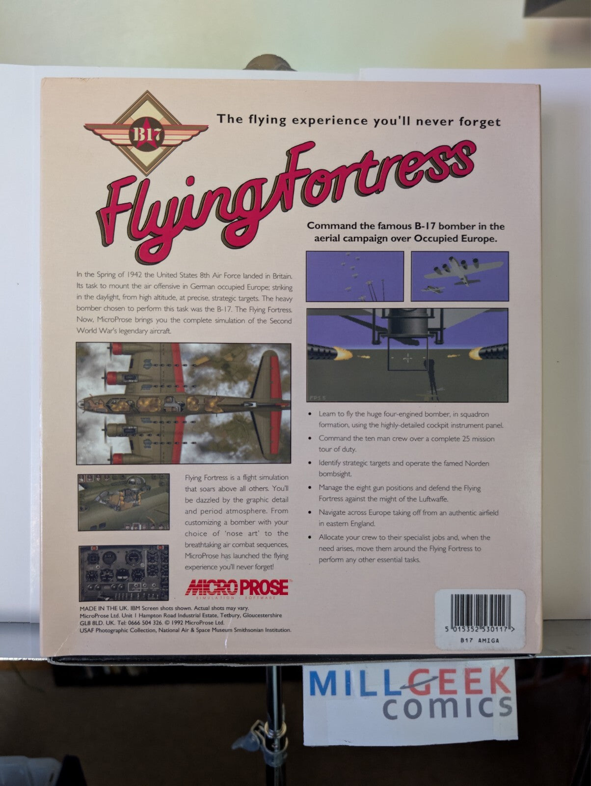 B-17 Flying Fortress (Amiga 3.5") Complete Big Box -JD