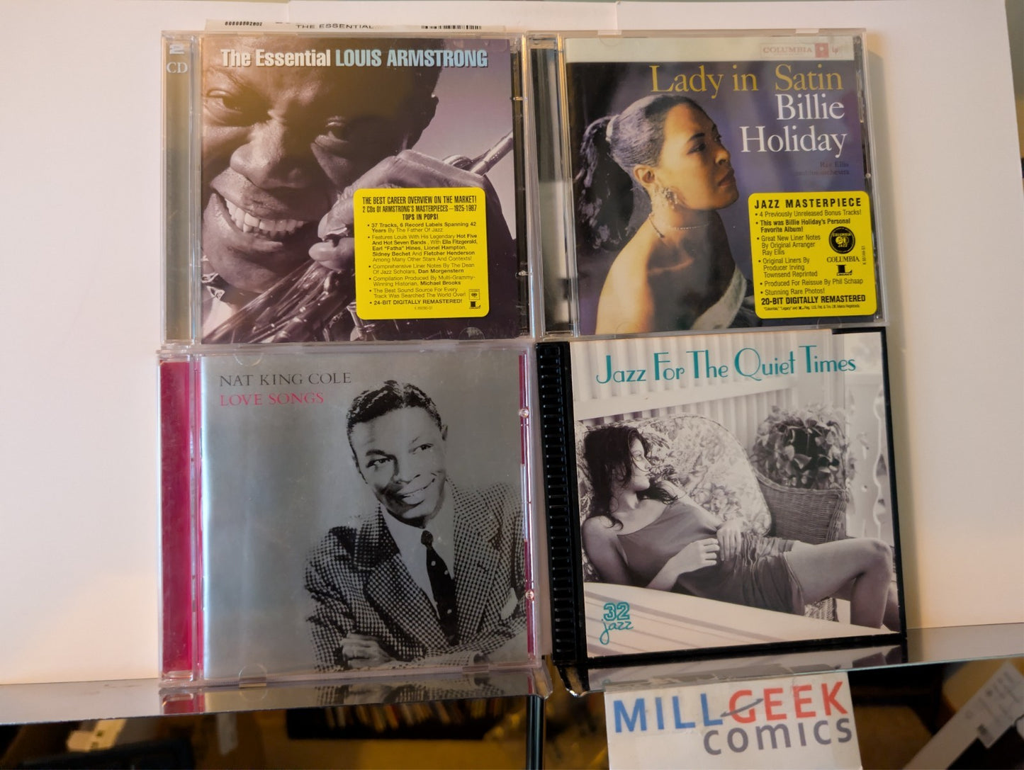 Classic Jazz Music, 4 CD Lot (Armstrong, Holiday, King Cole, Misc) -JD