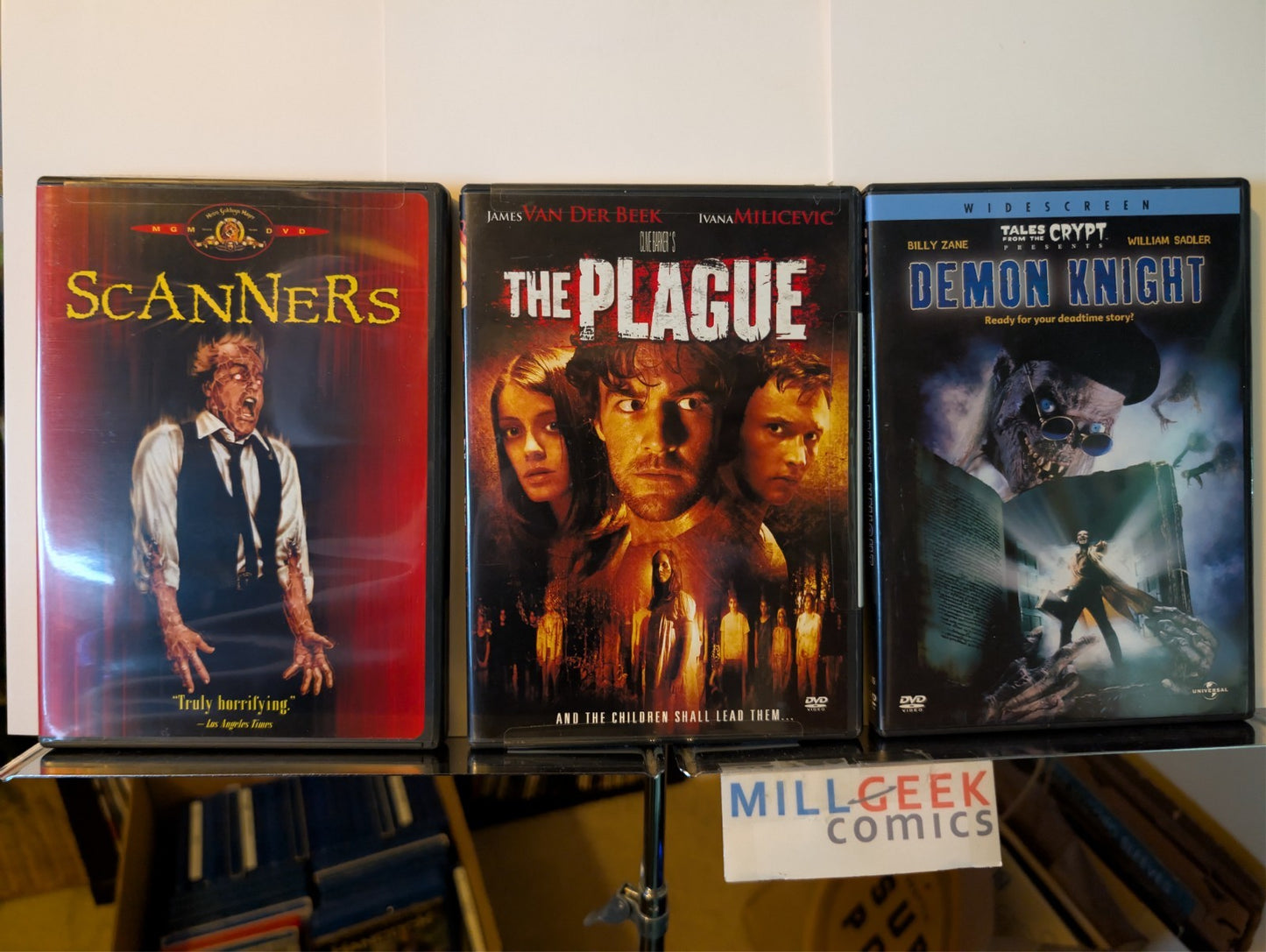 Scanners / The Plague / Demon Knight, 3 Horror Movies (DVD) -JD