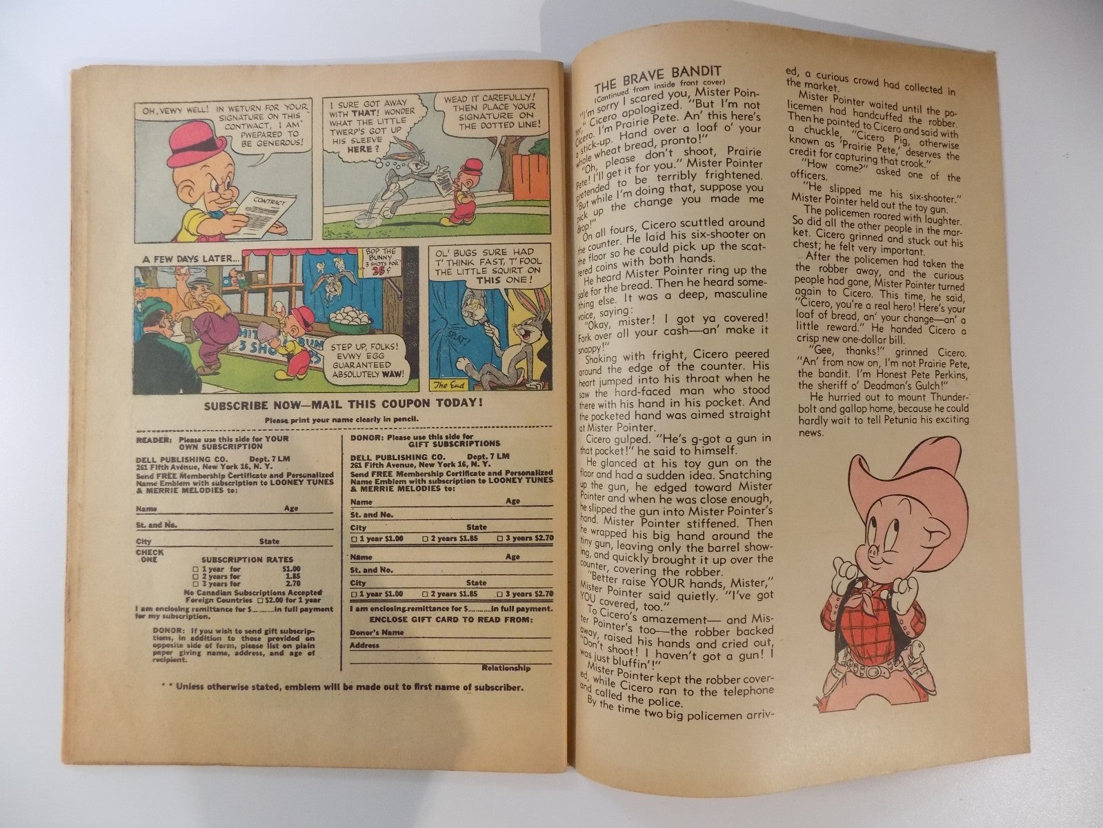 Looney Tunes & Merrie Melodies #105 Dell Comic July 1950 Fine/Very Fine