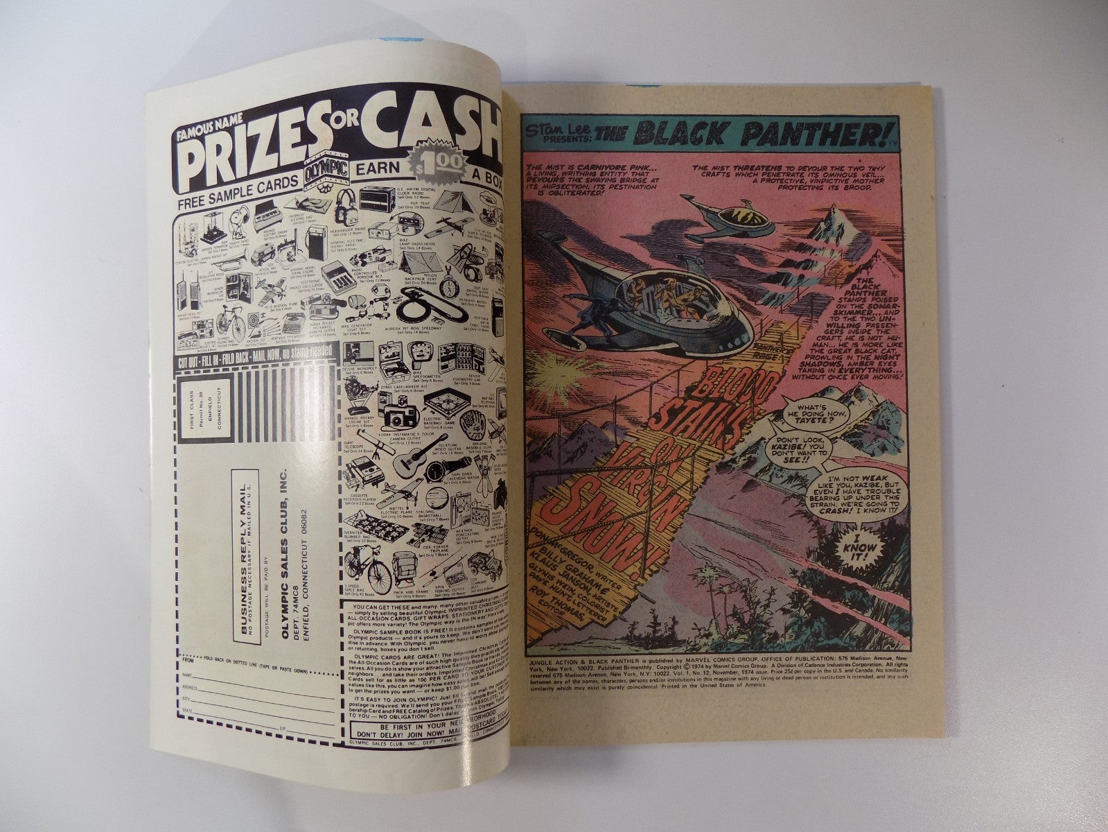 Jungle Action #12 Marvel Comic November 1974 Very Fine+