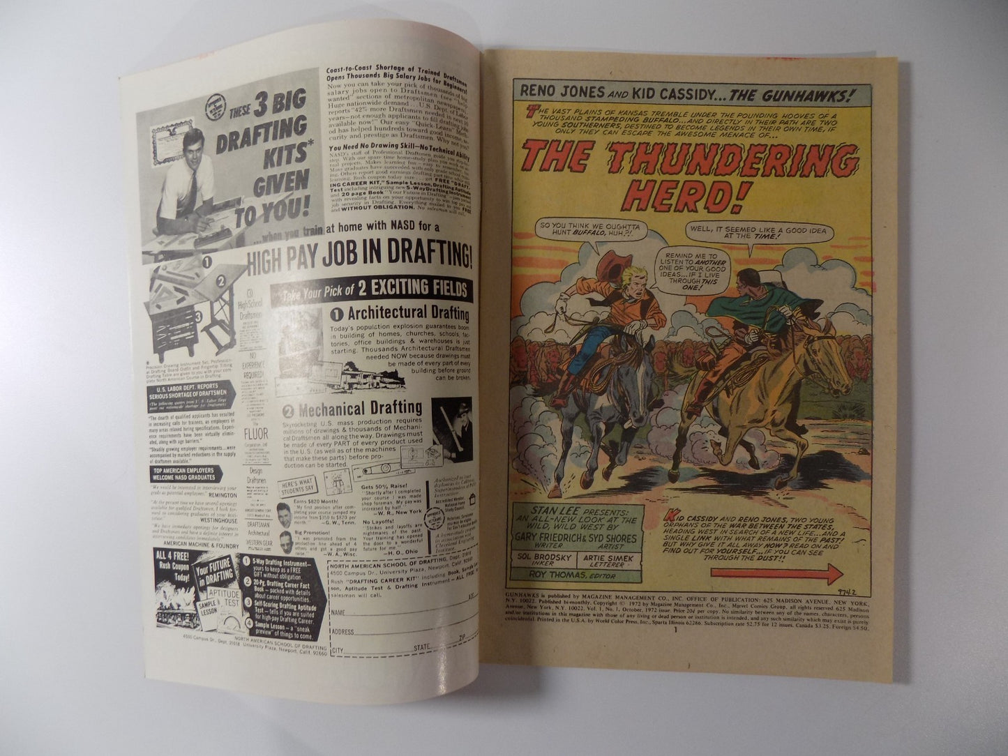 Gunhawks #1-7 Marvel Comics 1972-73