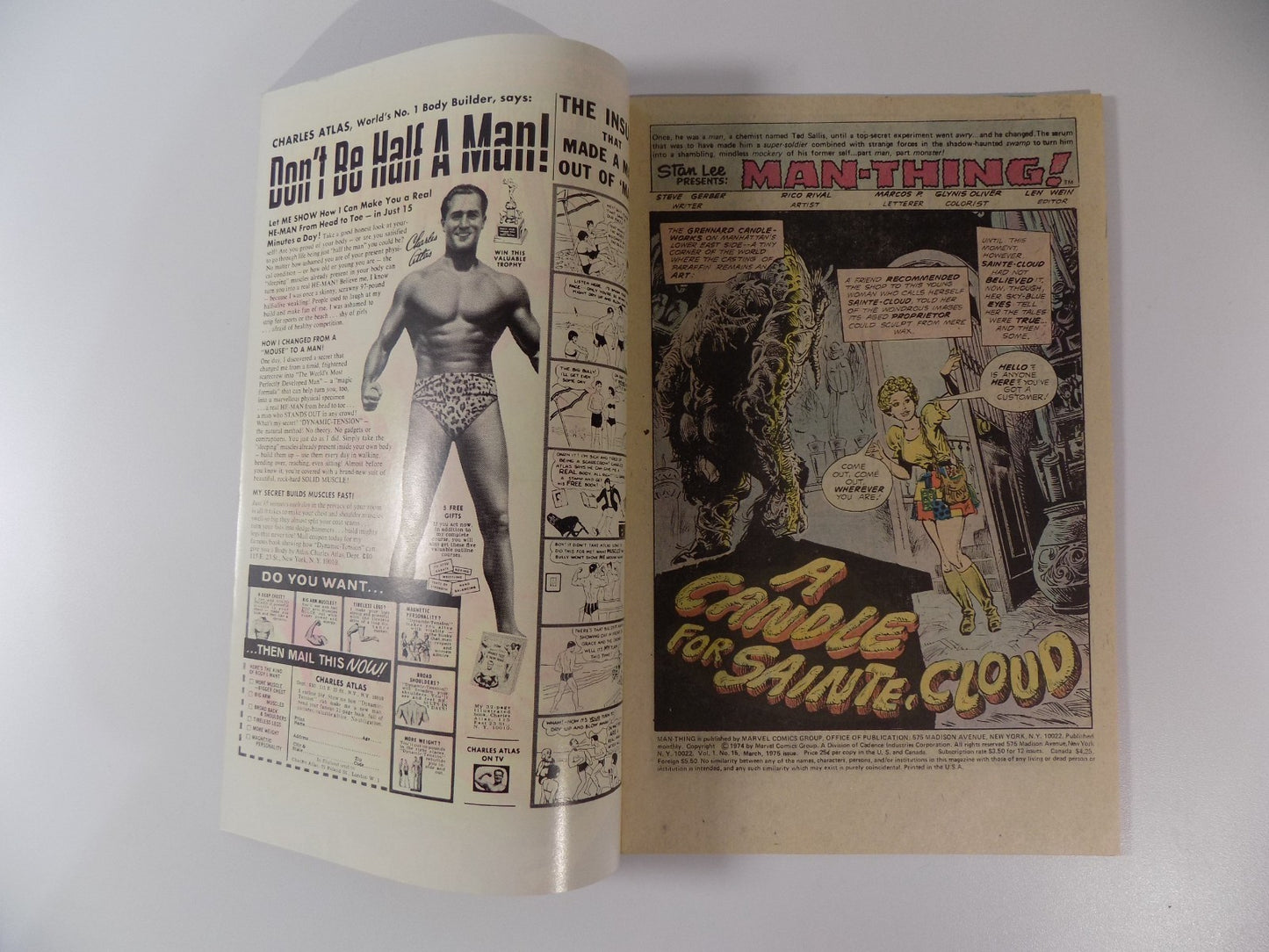 Man-Thing #15 Marvel Comic March 1975 Near Mint-