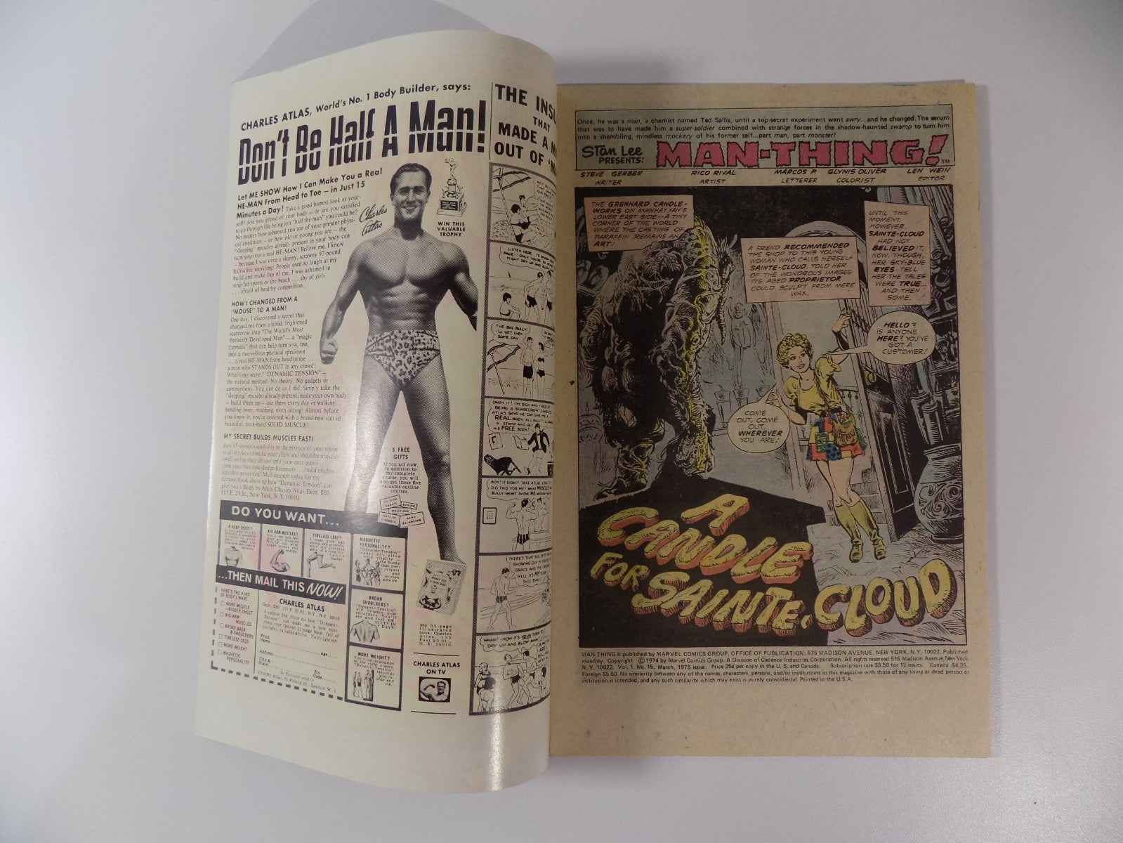 Man-Thing #15 Marvel Comic March 1975 Near Mint-