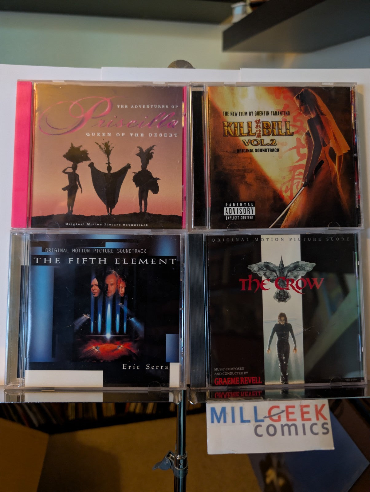 Movie Soundtrack 4 CD Lot (Priscilla, Kill Bill Vol 2, Fifth Element, Crow) -JD