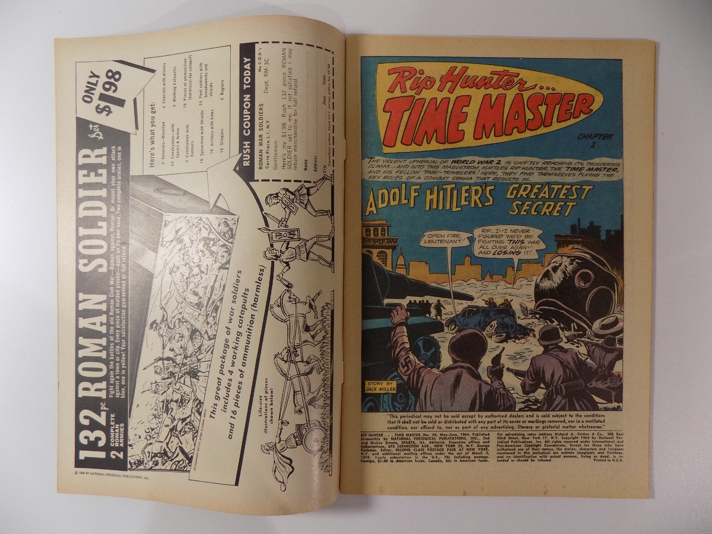 Rip Hunter Time Master #20 DC Comic June 1964 Fine+