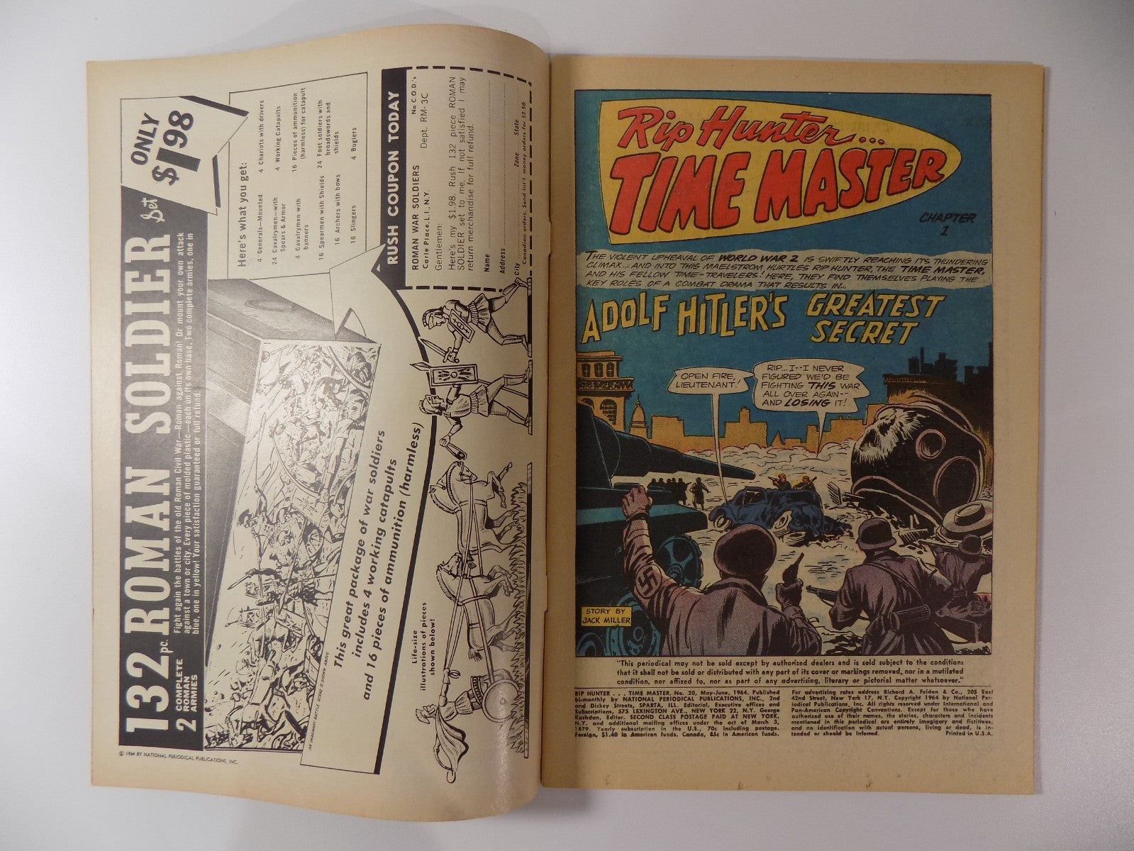 Rip Hunter Time Master #20 DC Comic June 1964 Fine+