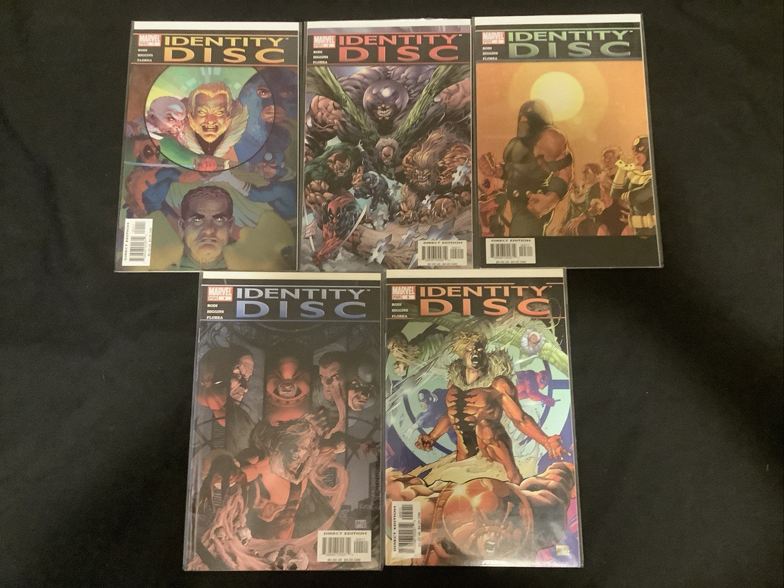 Identity Disc #1-5 Complete Comic Set, Marvel Comics, Rodi/Higgins, 2004
