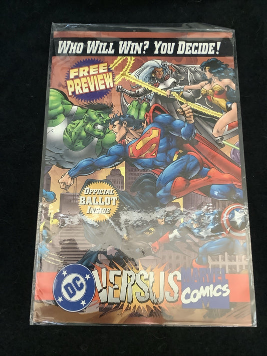 Marvel Vs DC #1-4 + Preview Complete Comic Set, W/ Trading Cards, No Ballot