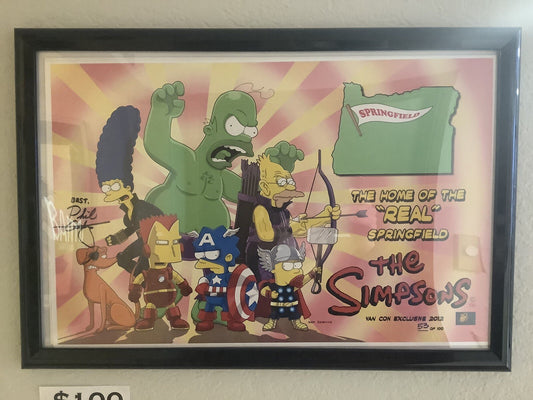 Simpsons Van Con Exclusive Print, Phil Ortiz Autographed And Numbered (53/100)