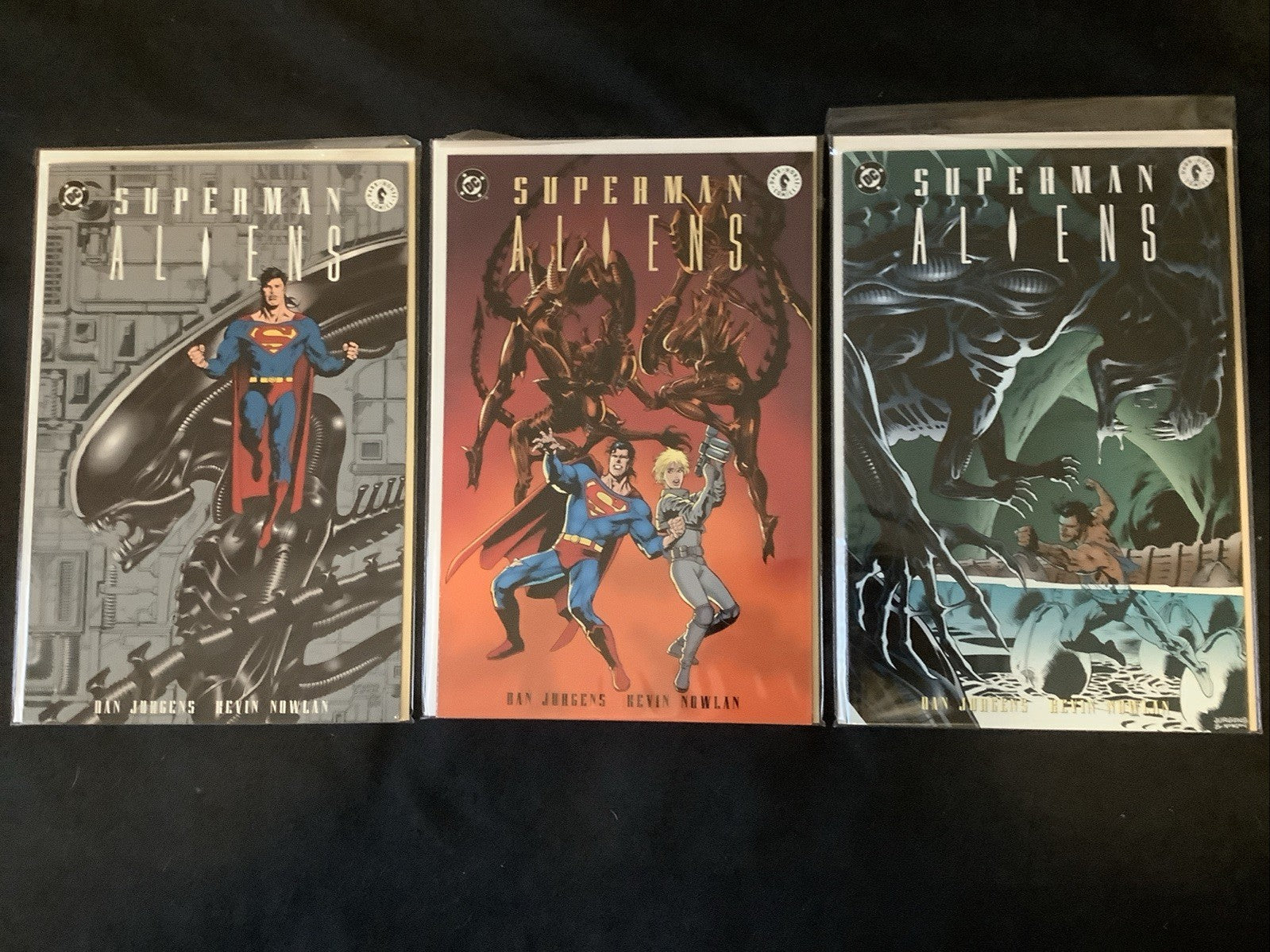 Superman Vs Aliens #1-3 Complete Comic Set, DC/Dark Horse, Dan Jurgens
