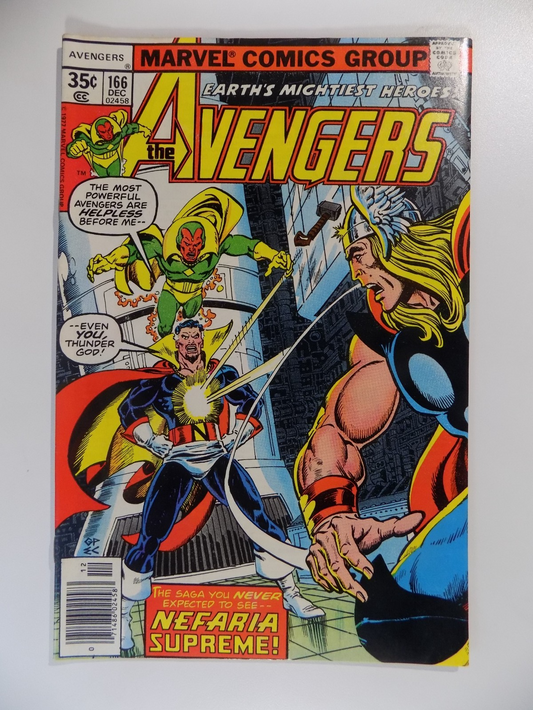 Avengers #166 Marvel Comic December 1977 Very Fine