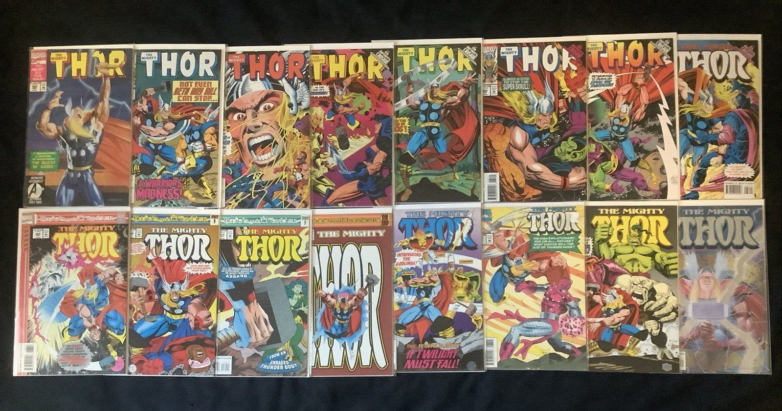 Thor #460-475 Comic Lot,  Marvel Comics, Marz/Starlin/Zick, Debut Godpack Armor