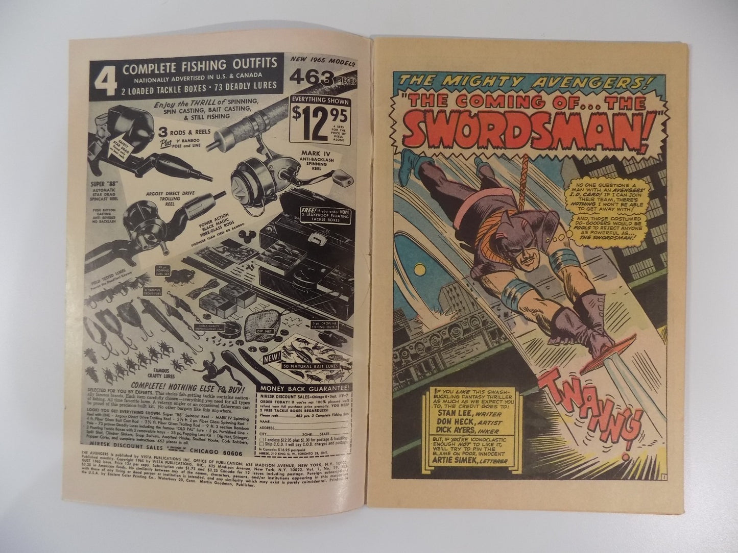 Avengers #19 Marvel Comic August 1965 Fine-