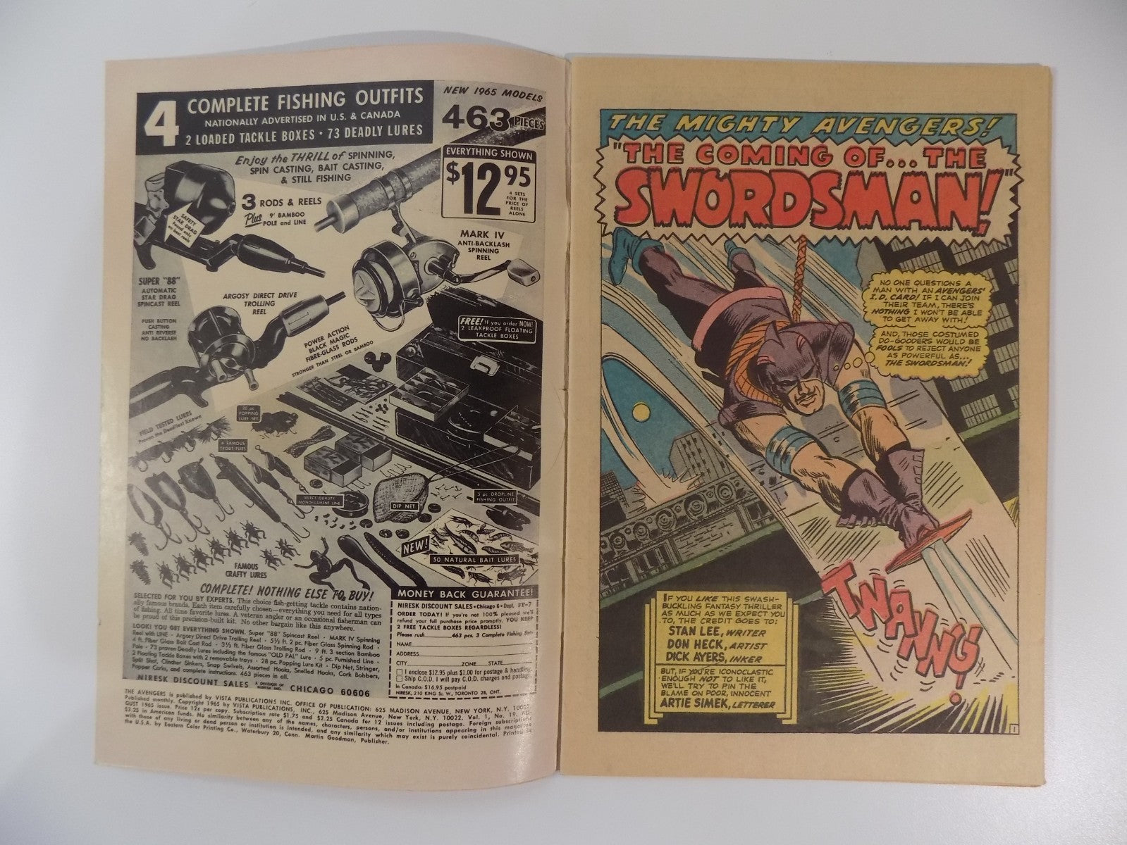 Avengers #19 Marvel Comic August 1965 Fine-
