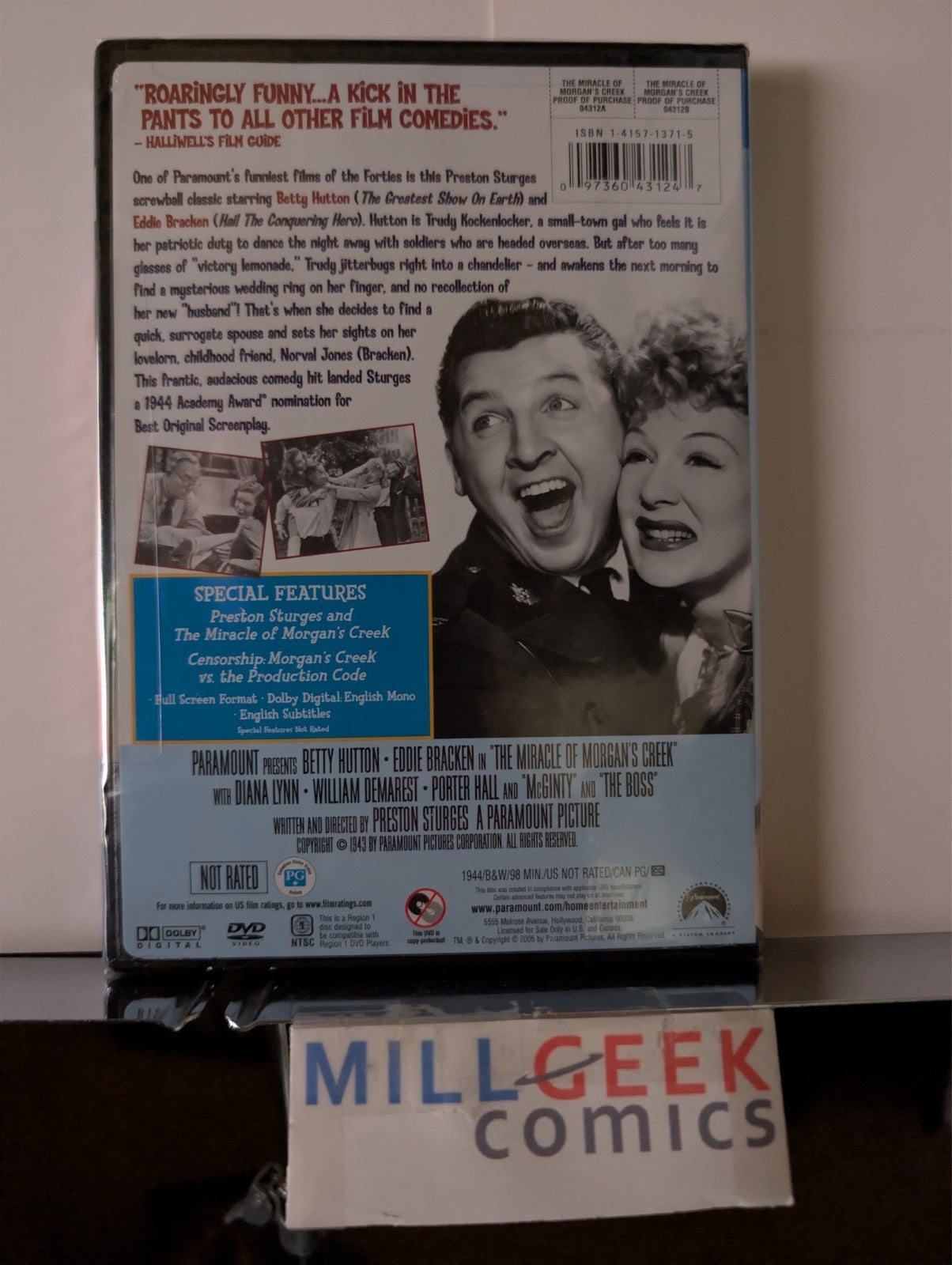 Lust For Life / The Miracle of Morgan's Creek, 2 Movie Set (DVD) Like New-JD