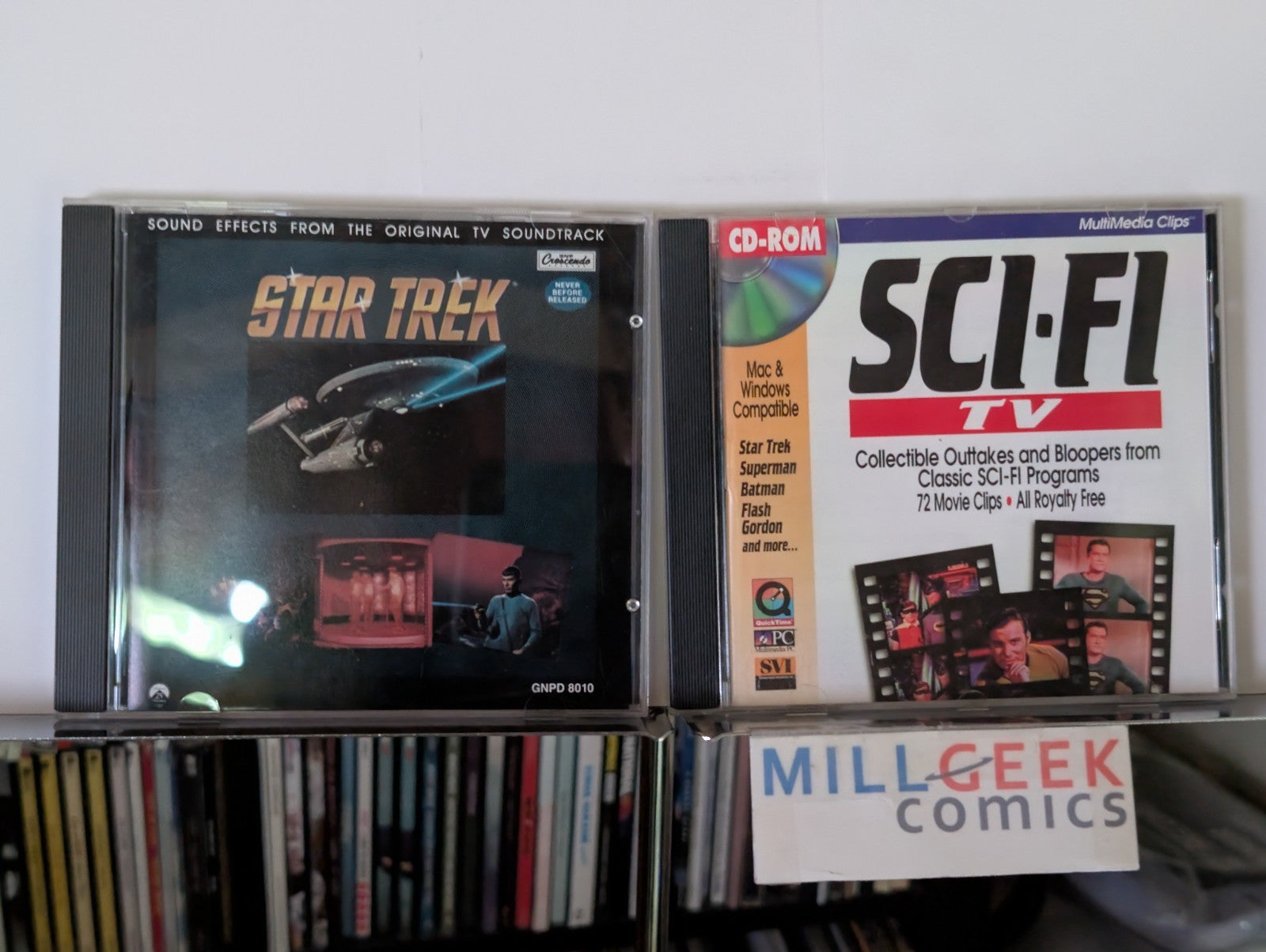 Sound Effects from Star Trek CD / SCI-FI TV CD-ROM, 2 Disc Sci-Fi Lot -JD