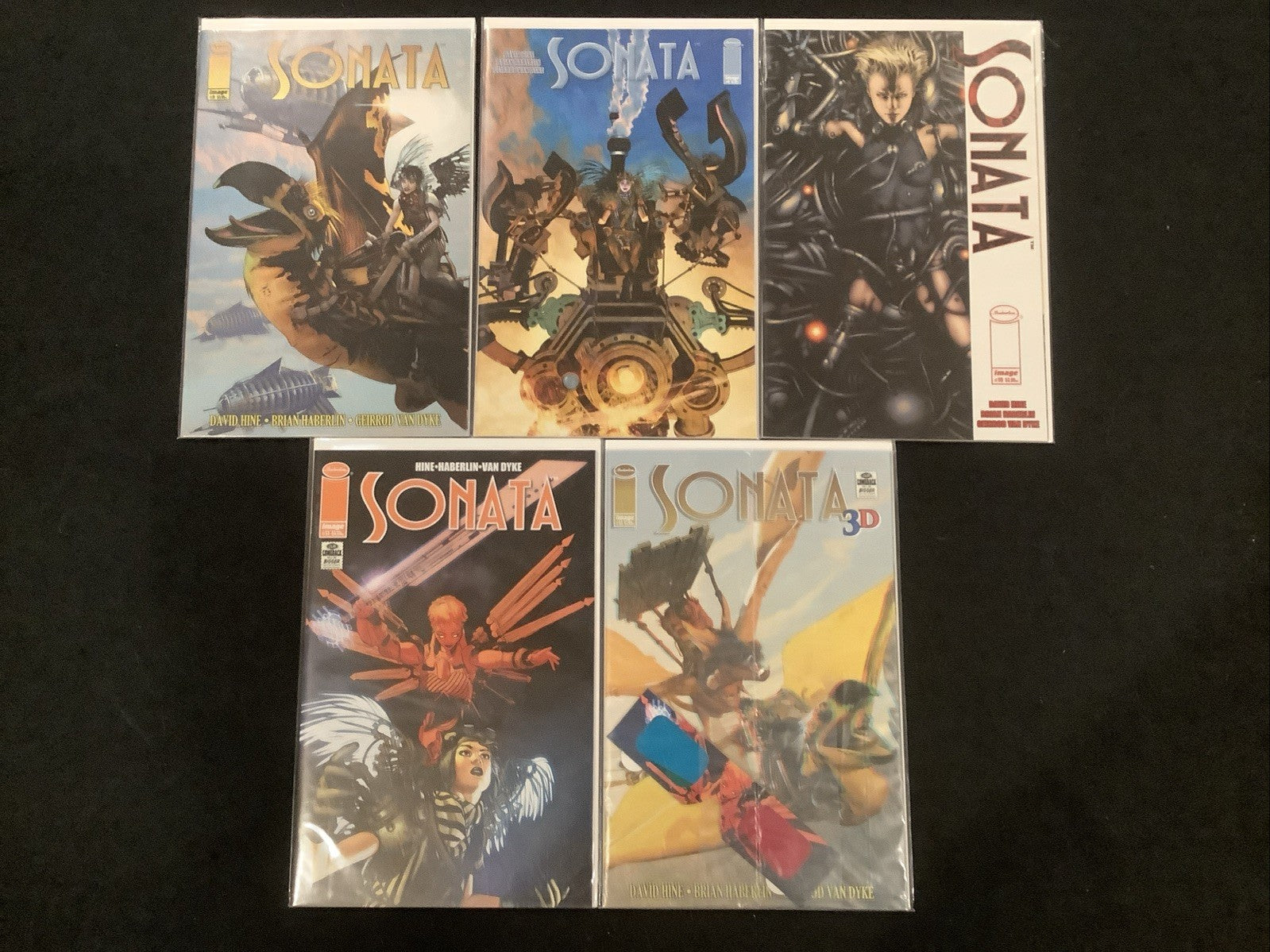 Sonata #8-12 Comic Lot, Image, David Hine, Sealed #12 W/ 3-D Glasses