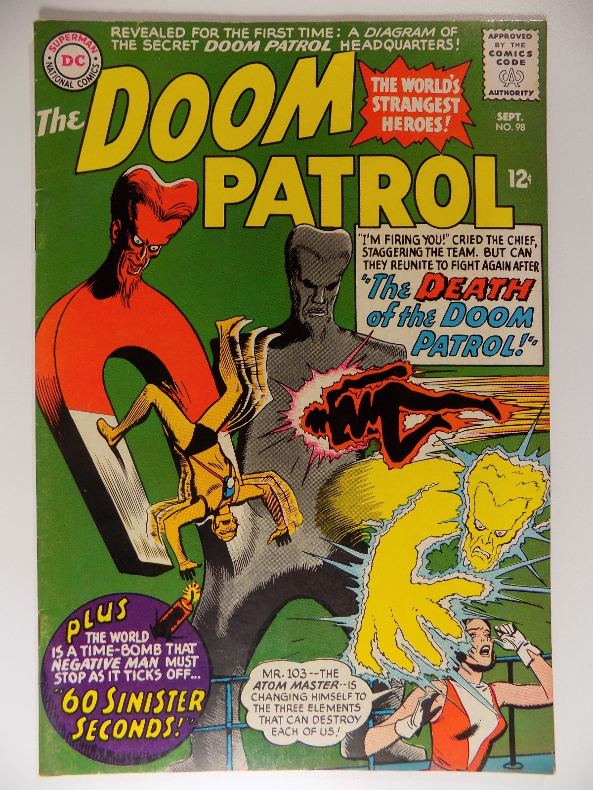 Doom Patrol #98 DC Comic September 1965 Fine/Very Fine
