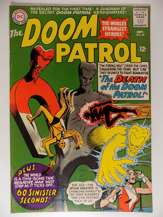Doom Patrol #98 DC Comic September 1965 Fine/Very Fine