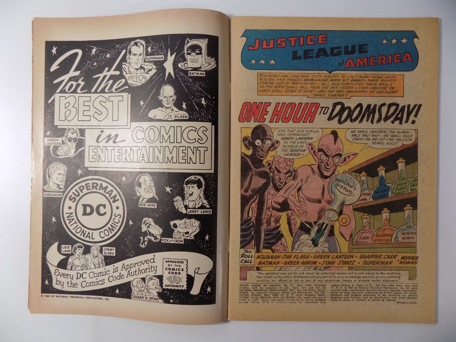 Justice League of America #11 DC Comic May 1962 Fine+