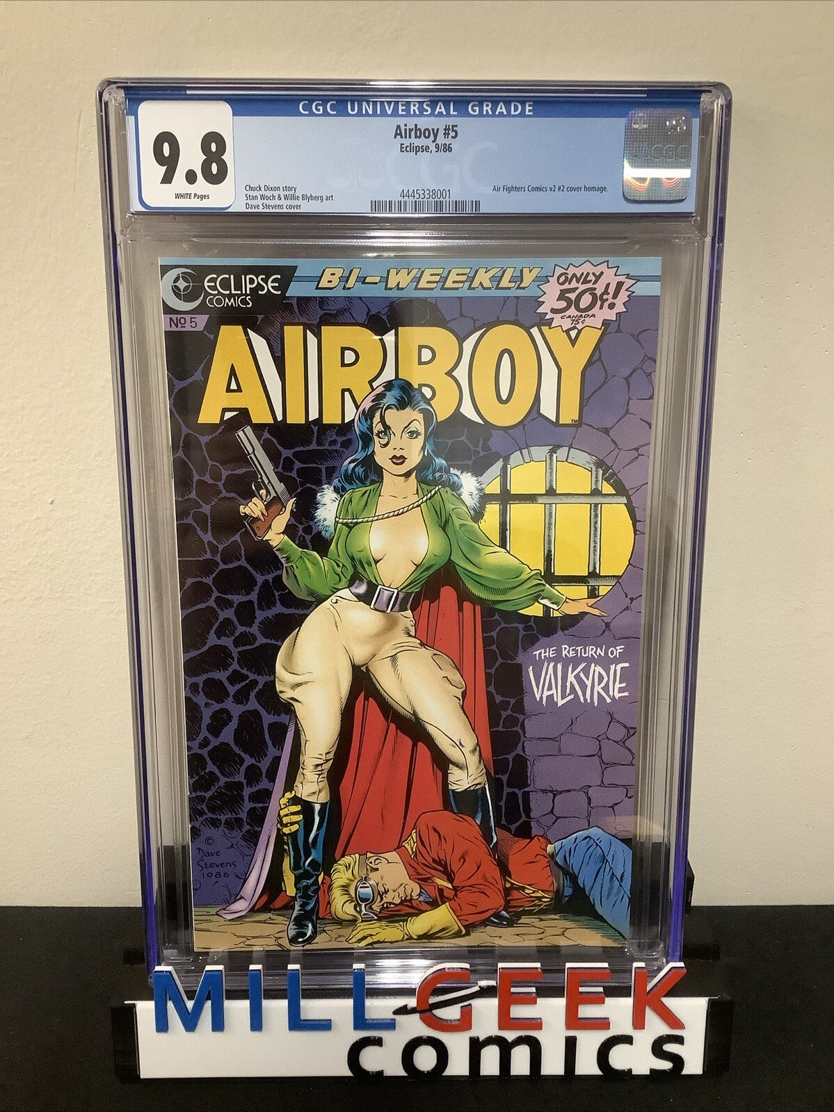 Airboy #5 (1986) CGC Graded 9.8 (NM/M) White Pages, Dave Stevens Cover Art