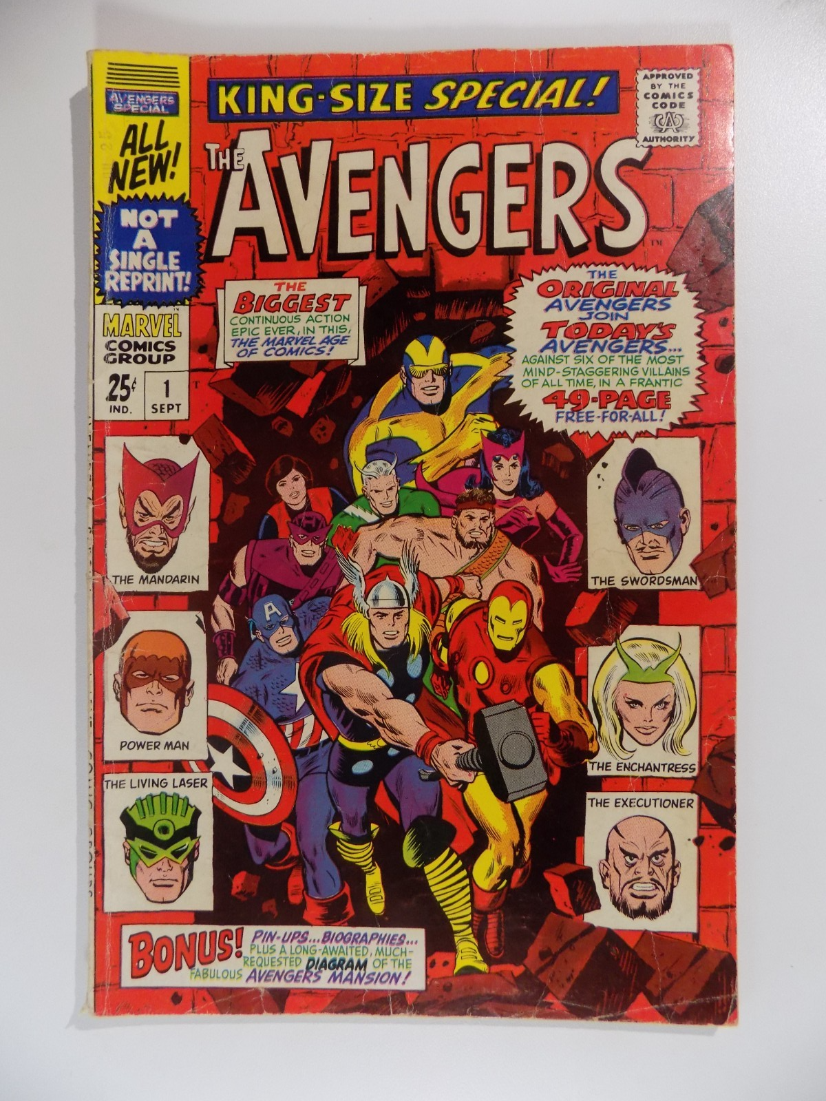 Avengers King-Size Special! #1 Marvel Comic September 1967 Very Good/Fine