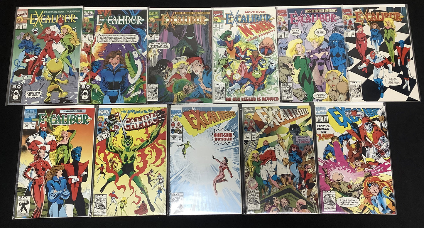 Excalibur #42-52 Comic Lot, Marvel, 1st App Micromax And Cerise, Claremont