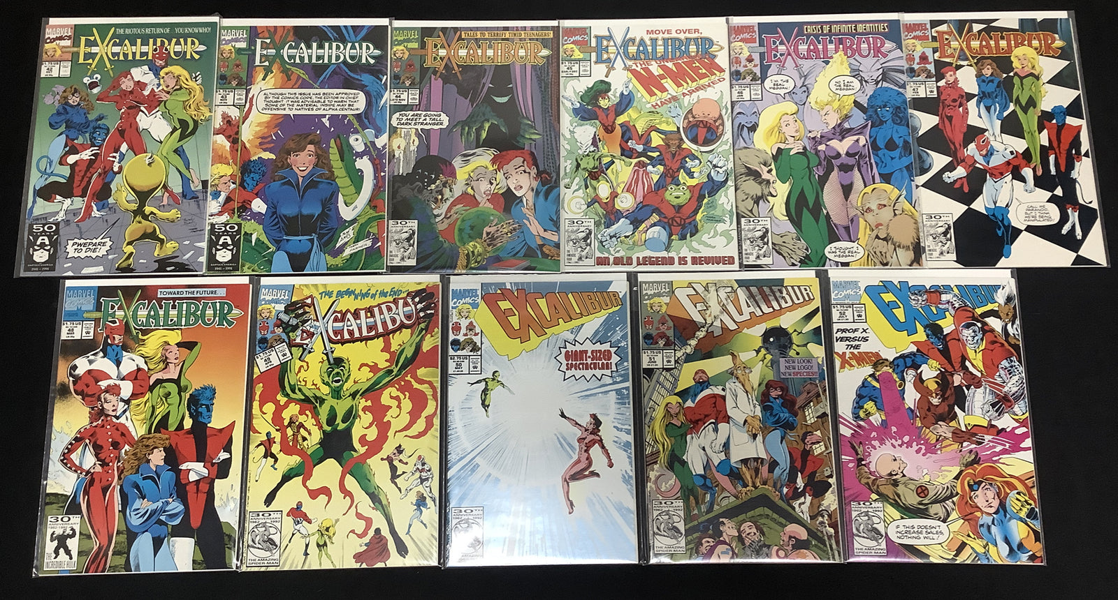 Excalibur #42-52 Comic Lot, Marvel, 1st App Micromax And Cerise, Claremont