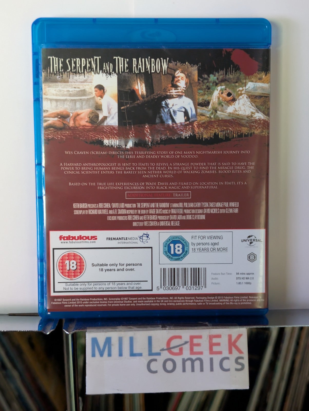 The Serpent and the Rainbow, Wes Craven, REGION B (Blu Ray) -JD