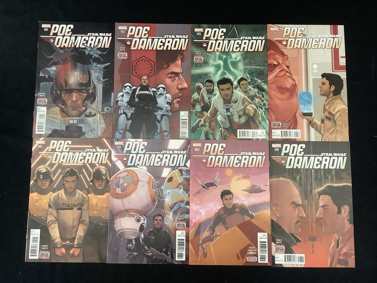 Star Wars Poe Dameron #1-8 Comic Lot, Marvel Comics, Soule/Noto, 2016