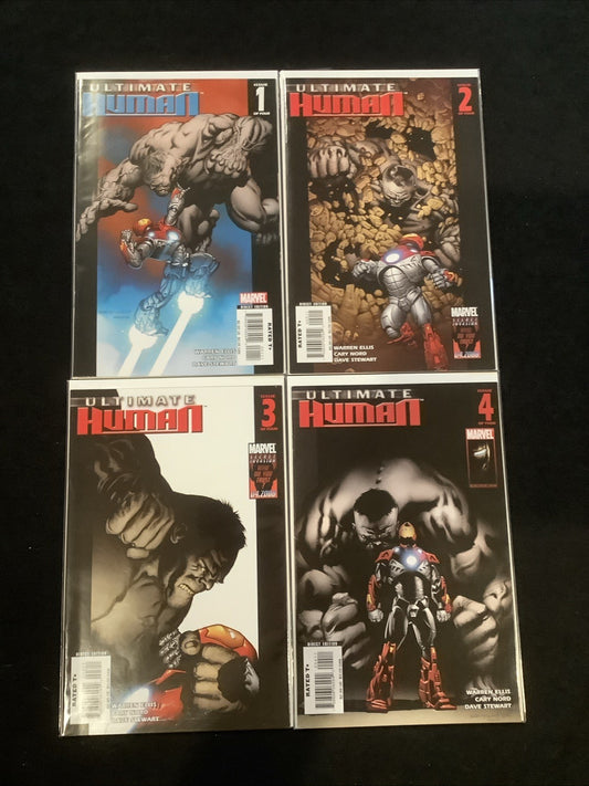 Ultimate Human #1-4 Complete Comic Mini Series, Marvel, Warren Ellis, 2008