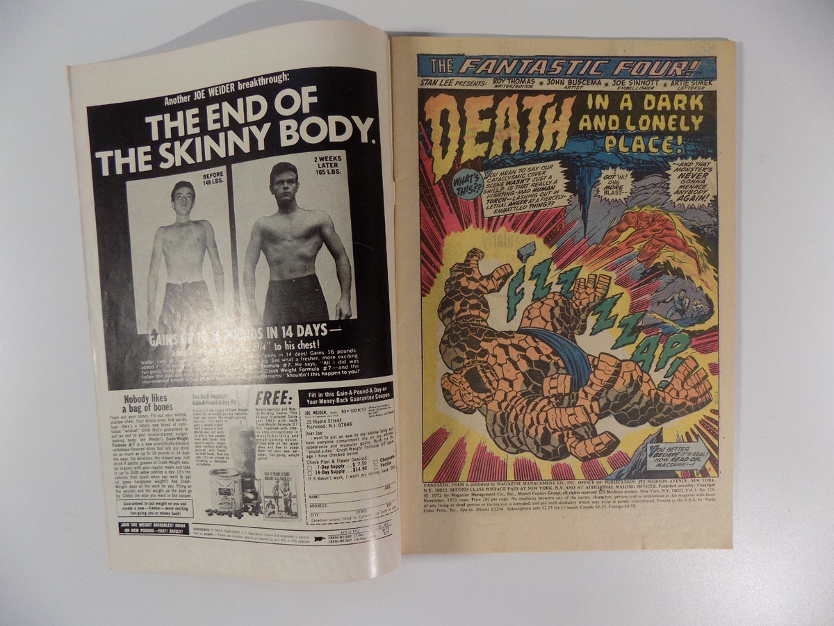 Fantastic Four #128 Marvel Comic November 1972 Very Fine