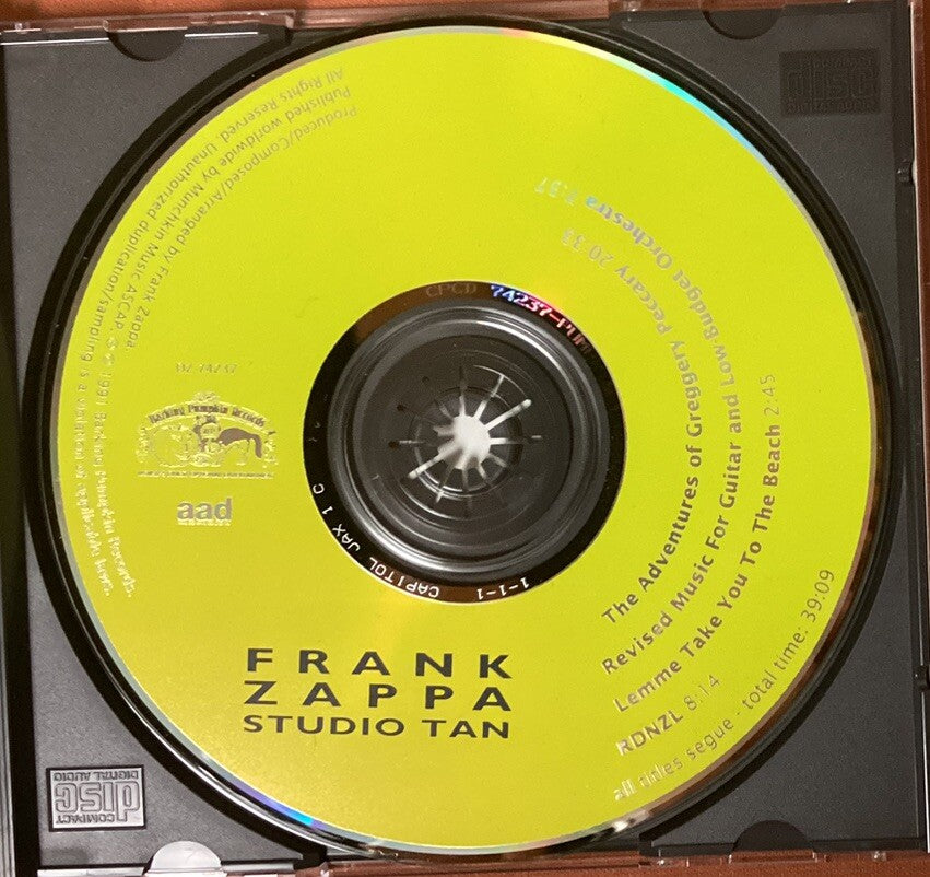 Frank Zappa, Studio Tan (CD, Barking Pumpkin, 1991, Like New) -JD
