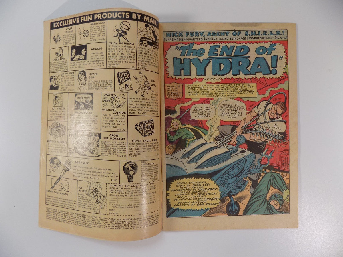Strange Tales #140 Marvel Comic January 1966 Fine+
