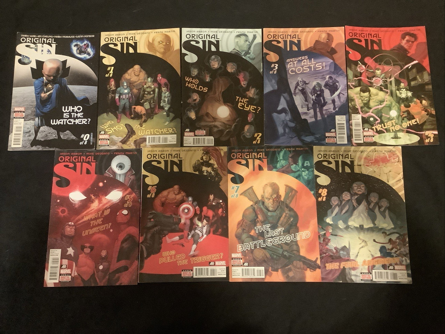 Original Sin #0-8 Complete Comic Set, Marvel Comics, Jason Aaron/Mike Deodato