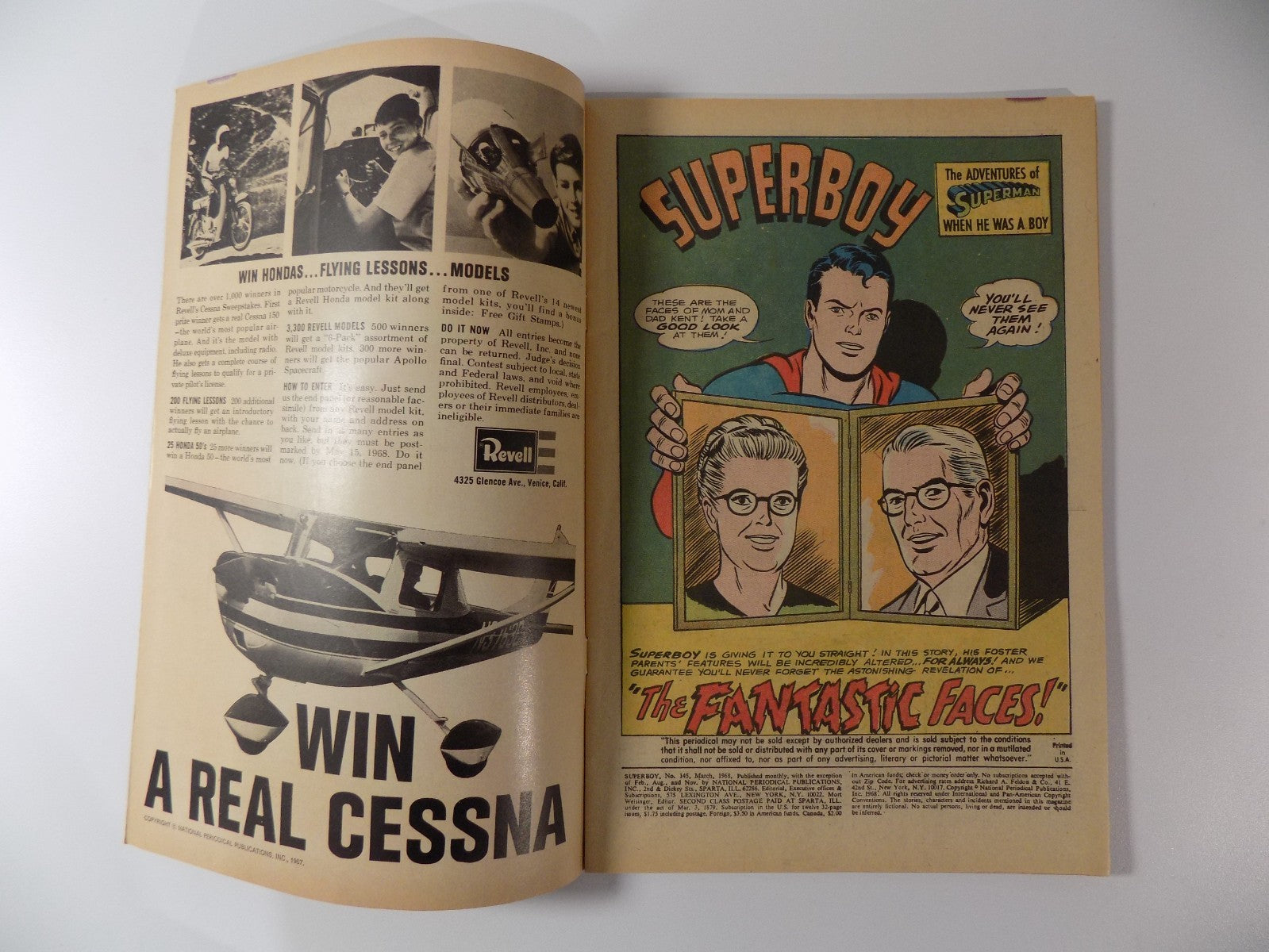 Superboy #145 DC Comic March 1968 Fine