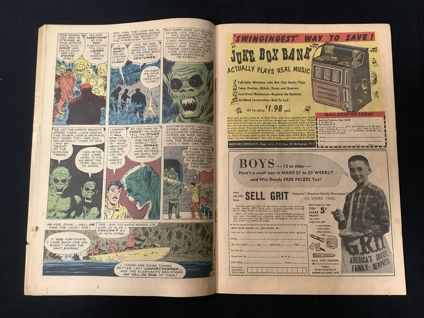 Tales to Astonish #15 (1961) G- (1.8) 5” x 4” Piece Missing Page, 2” Spine Split